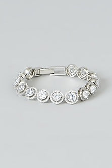 White Finish Zircon Bracelet