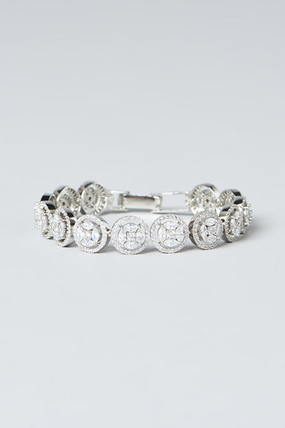 White Finish Zircon Bracelet