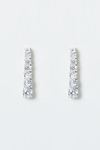 White Finish Zircon Necklace Set