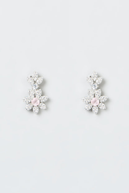 White Finish Zircon Necklace Set