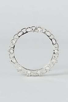 White Finish Zircon Bangle