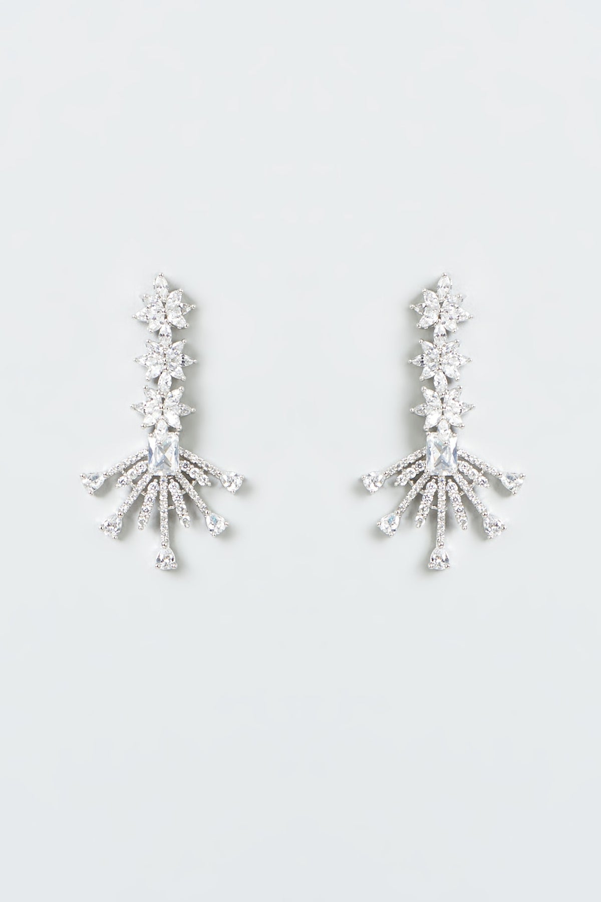 White Finish Zircon Necklace Set