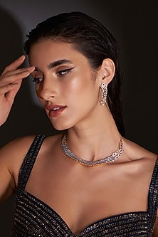 Gold Finish Zircon Necklace Set