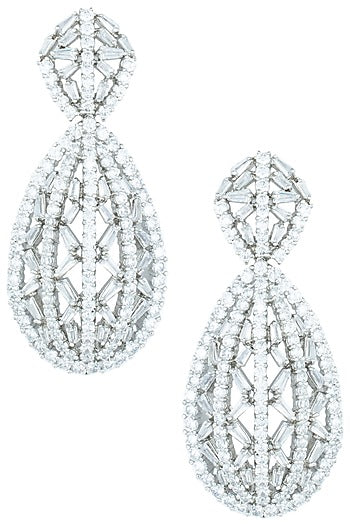 Silver plated faux earrings