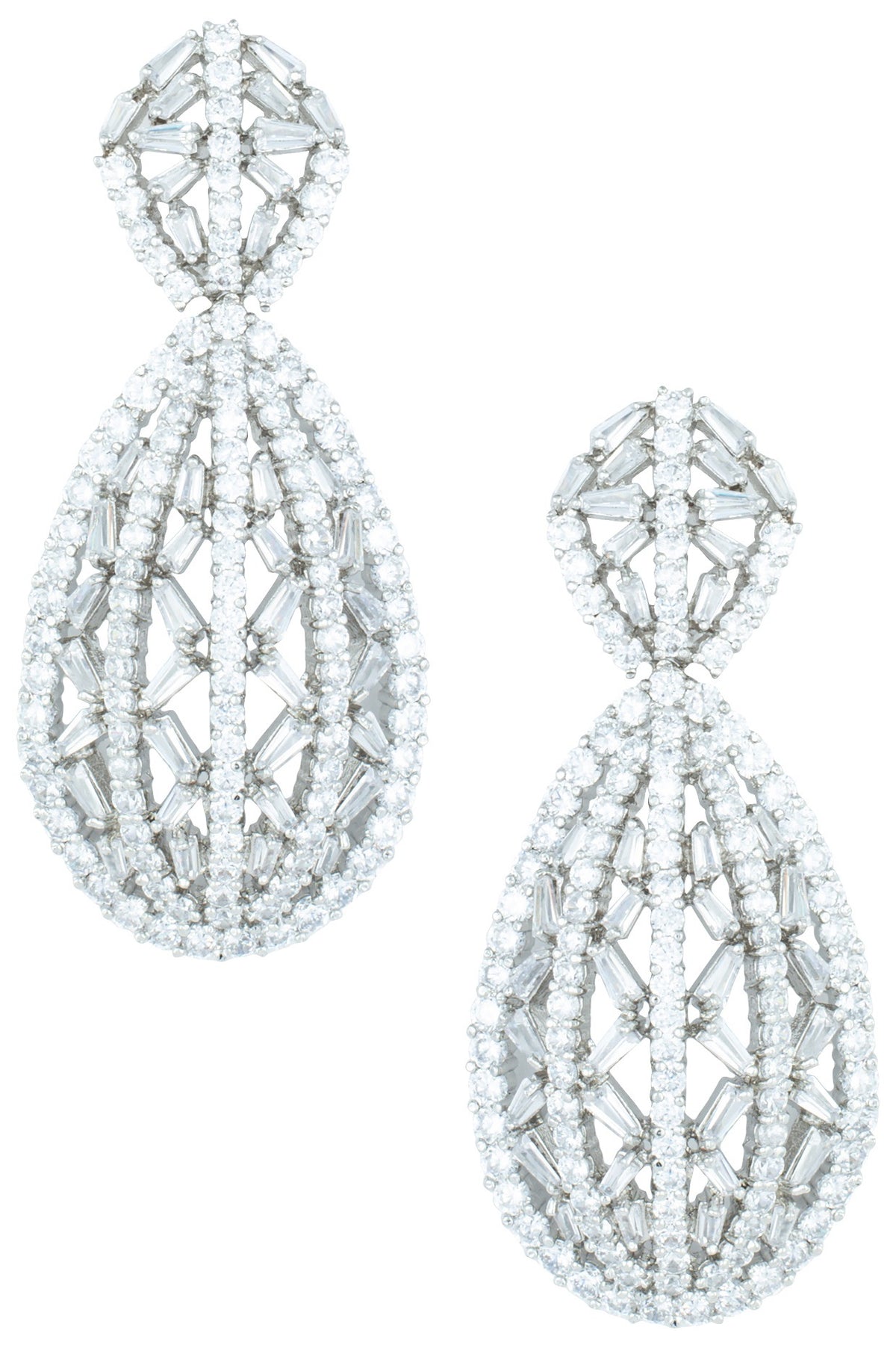 Silver plated faux earrings