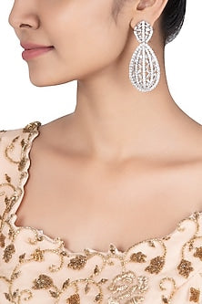 Silver plated faux earrings
