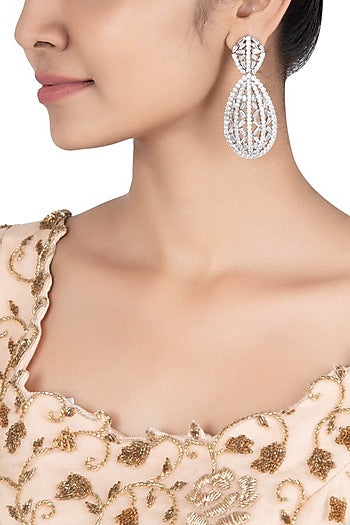 Silver plated faux earrings