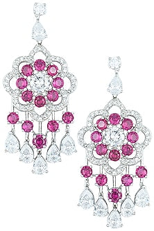 Silver plated faux diamond earrings