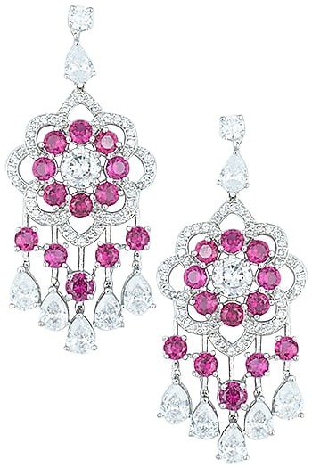 Silver plated faux diamond earrings