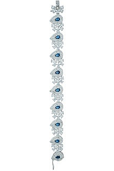Silver plated faux diamond bracelet
