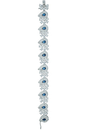 Silver plated faux diamond bracelet