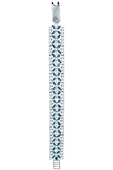 Silver plated faux diamond and sapphire bracelet
