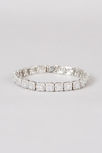 White Finish Zircon Bracelet