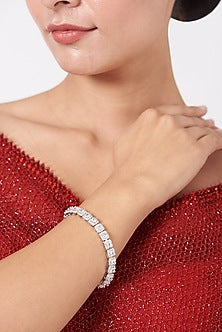 White Finish Zircon Bracelet