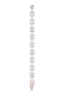 Silver plated faux diamond bracelet