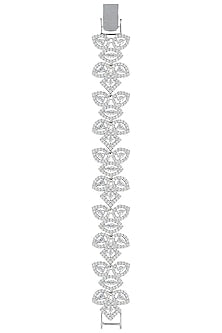 Silver plated white rhodium diamond bracelet