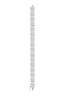 Silver plated faux diamond bracelet