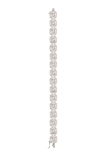 Silver plated faux diamond bracelet