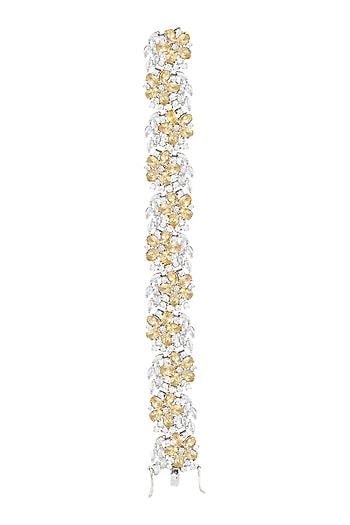 Silver plated faux diamond bracelet