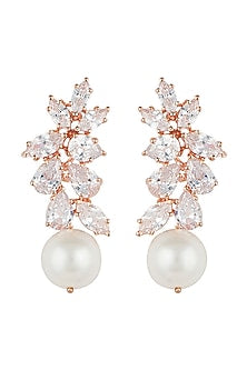 Silver plated faux diamond earrings