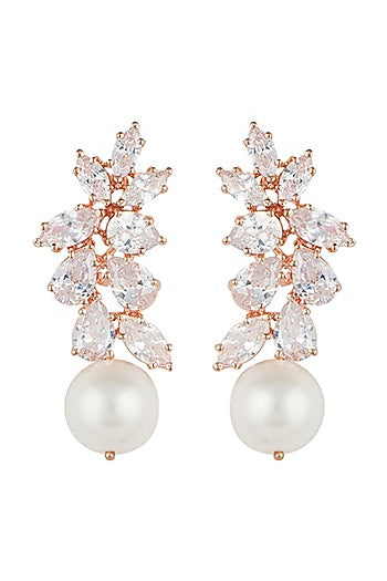 Silver plated faux diamond earrings