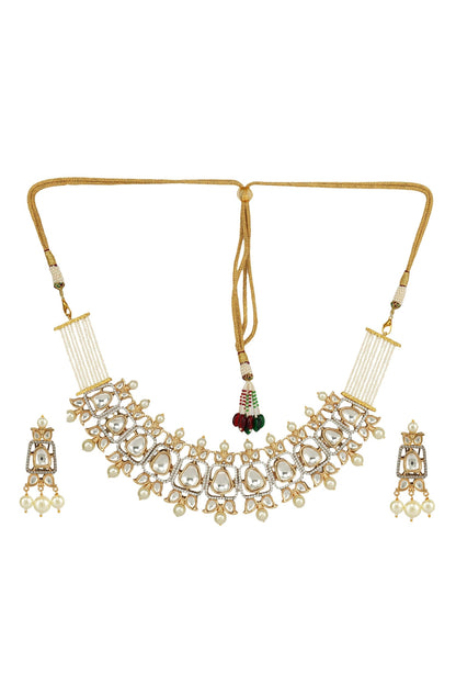 Bead & Kundan Polki Necklace Set 