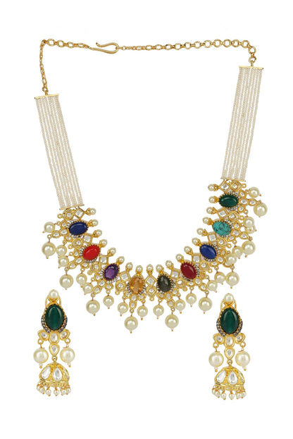 Kundan Polki Necklace Set 