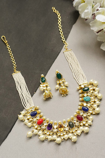 Kundan Polki Necklace Set 