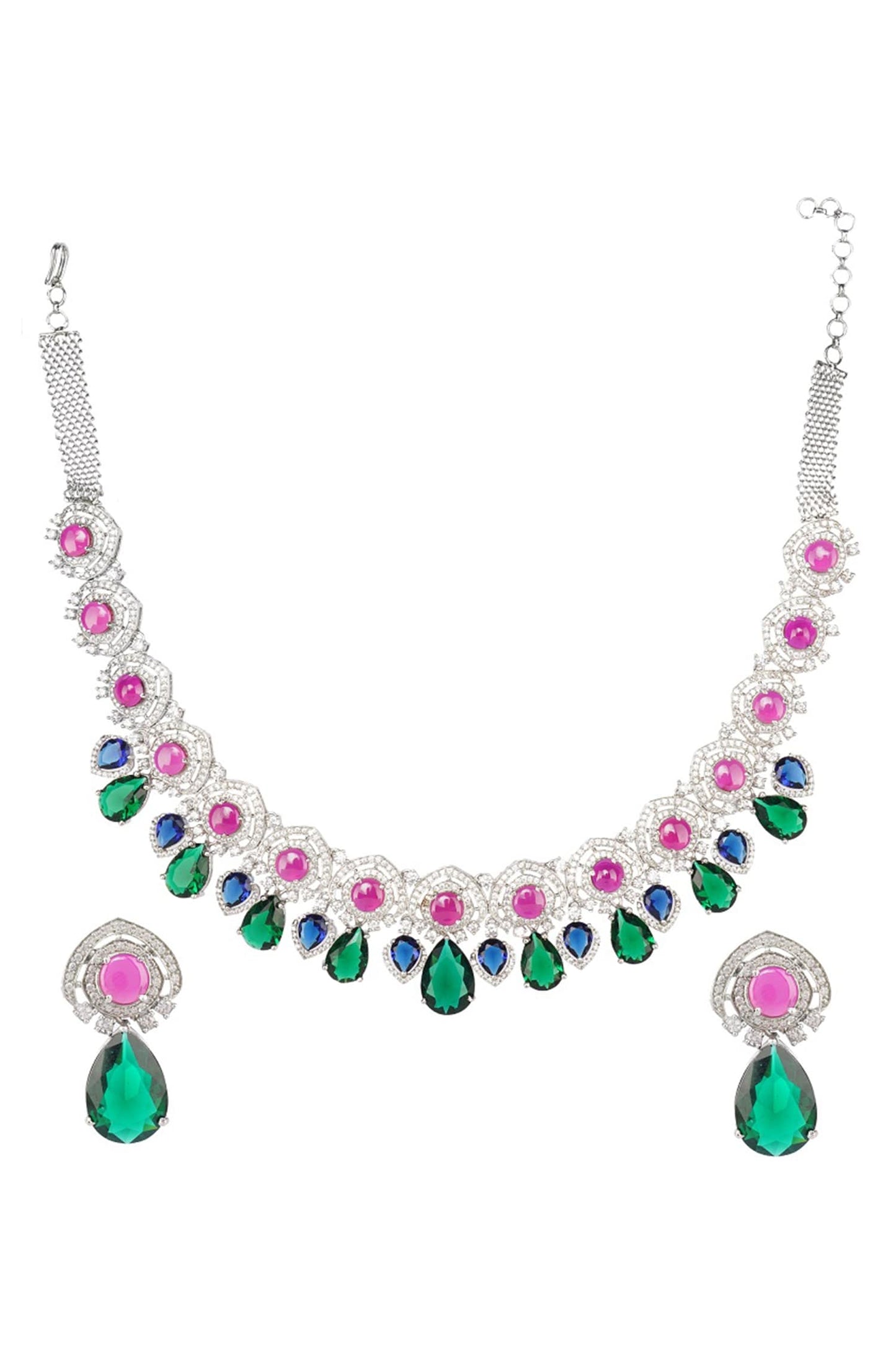 Stone Drop Necklace Set 