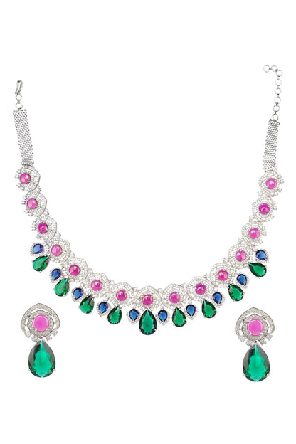 Stone Drop Necklace Set 