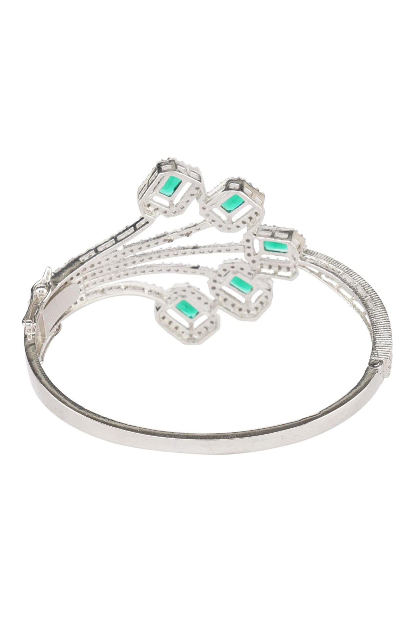 Rhodium Finish Studded Bracelet 