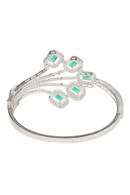 Rhodium Finish Studded Bracelet 