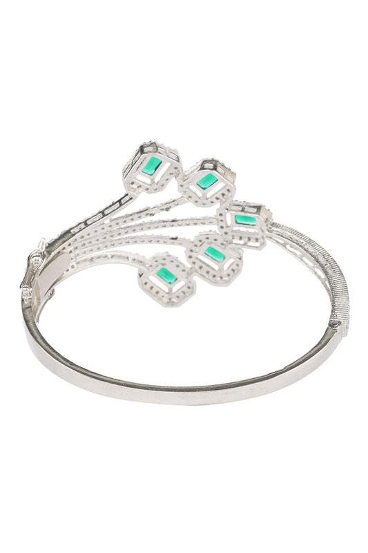 Rhodium Finish Studded Bracelet 