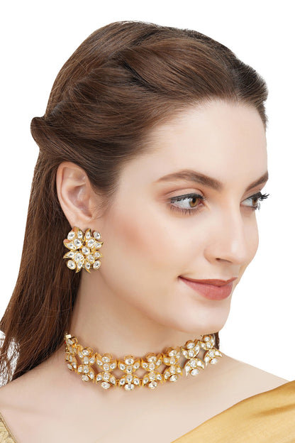 Kundan Choker Necklace Set 