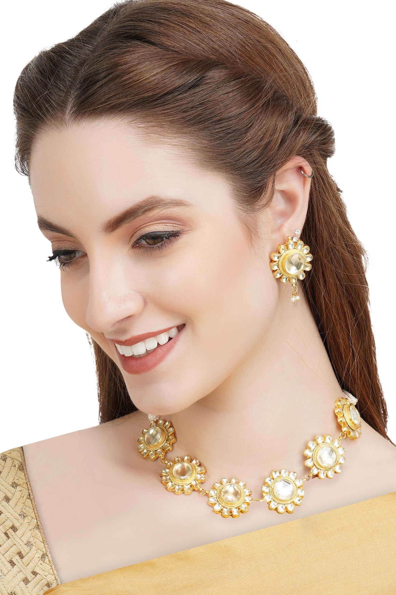 Floral Motif Necklace Set 