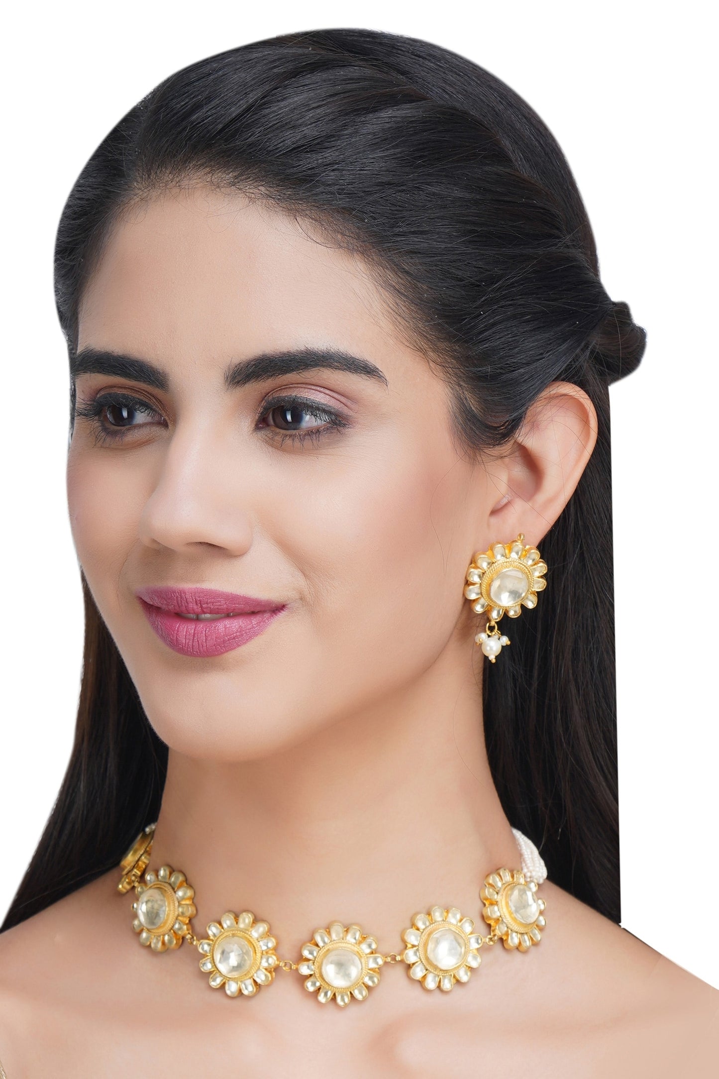 Floral Motif Necklace Set 