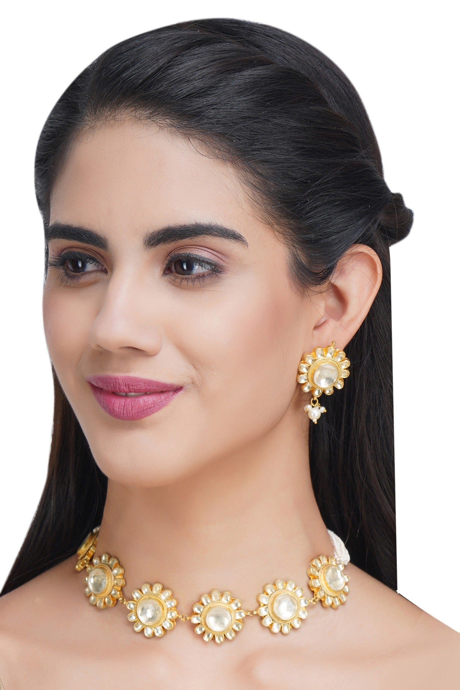 Floral Motif Necklace Set 