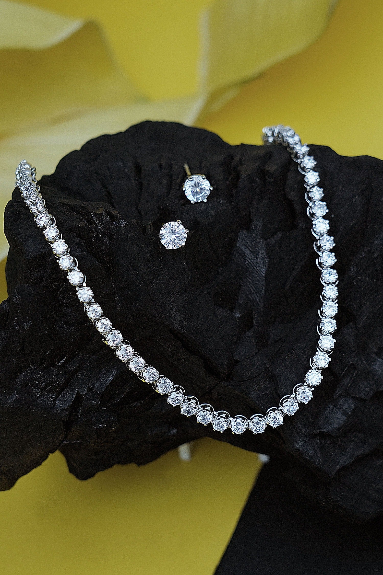 Stone Embellished Necklace Set 