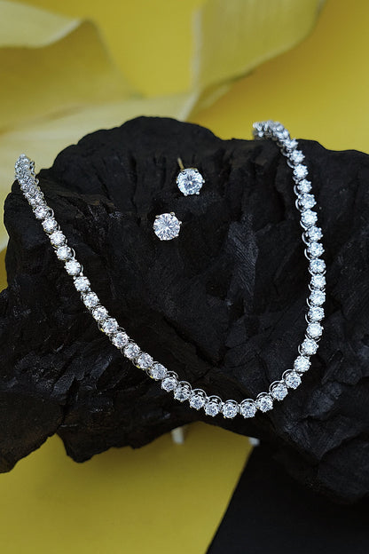 Stone Embellished Necklace Set 