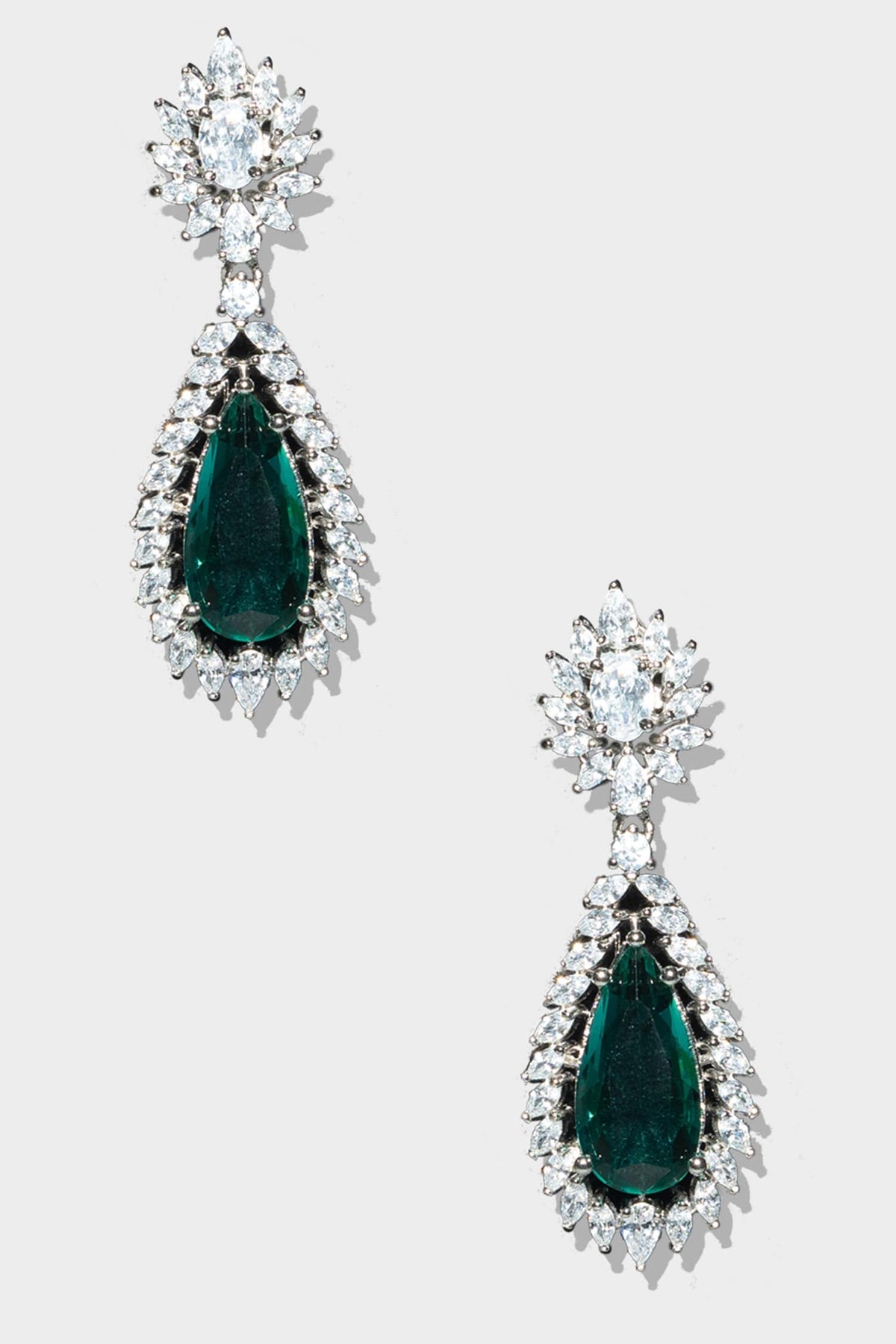 Zircon Embellished Earrings 