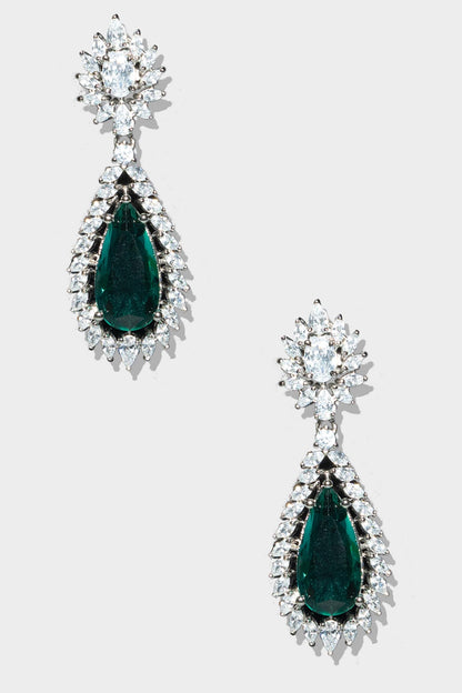 Zircon Embellished Earrings 