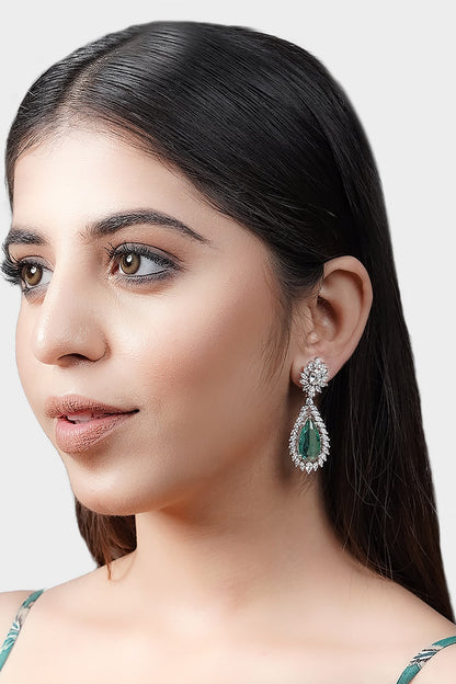 Zircon Embellished Earrings 