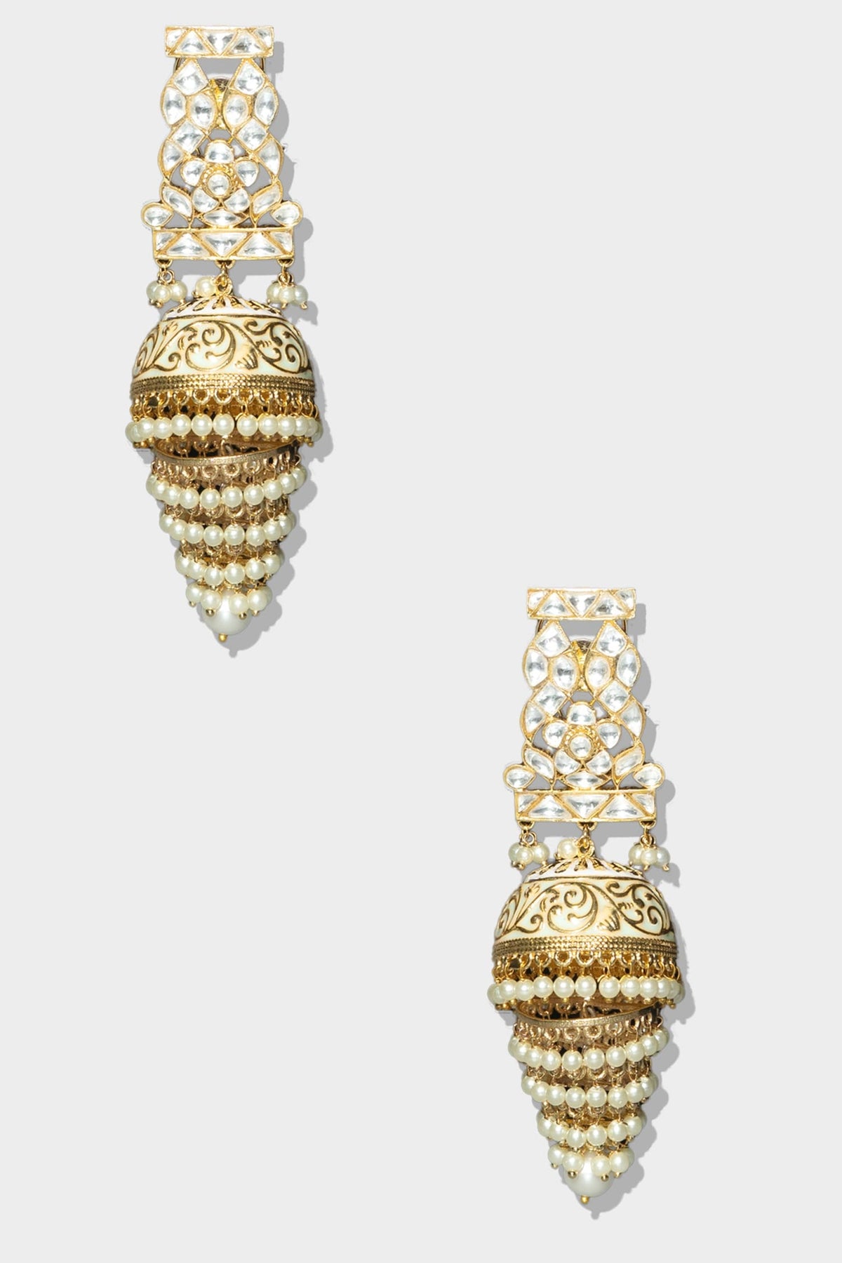 Kundan Jhumkas 