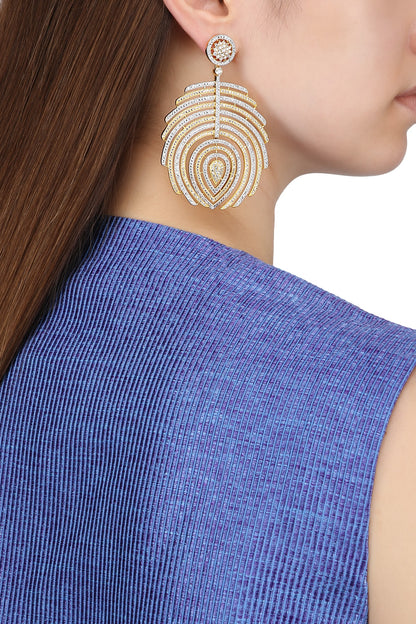 Gold Plated American Diamonds Earrings