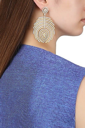 Gold Plated American Diamonds Earrings