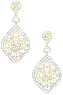 Gold Plated Leaf Shaped Drop Earrings