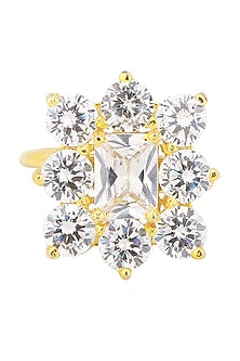 Gold Plated American Diamonds Ring