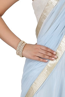 Set Of 2 Gold Plated American Diamond Bangles