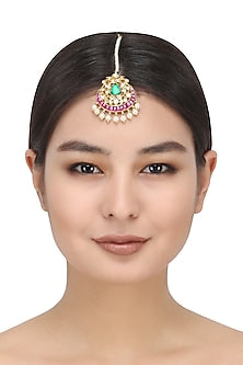 Kundan and Pearl Multicolour Mangtika