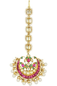 Kundan and Pearl Multicolour Mangtika